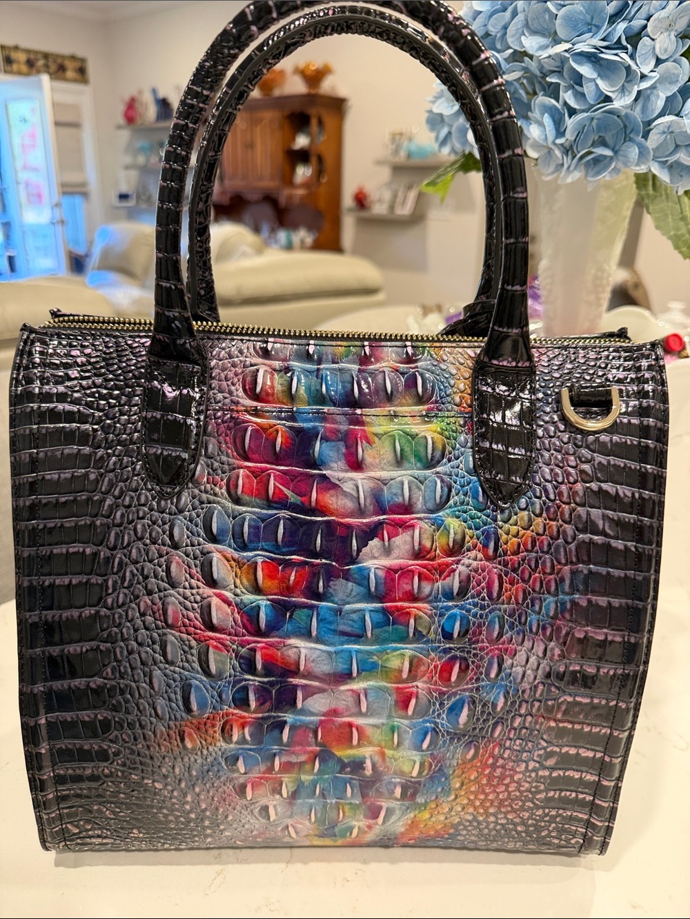 Brahmin Caroline in Black Prism Melbourne with matching Ady Wallet - Picture 3 of 12